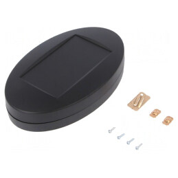Carcasă universală OVOTEK ABS neagră 103x165x38mm | Electronic-mag.ro | Componente Electronice