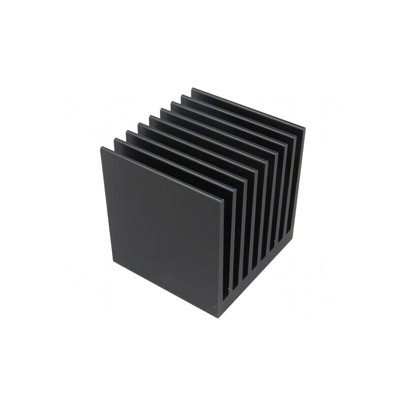 Radiator Extrudat Negru cu Aripioare 75x80x80mm | Electronic-mag.ro | Componente Electronice