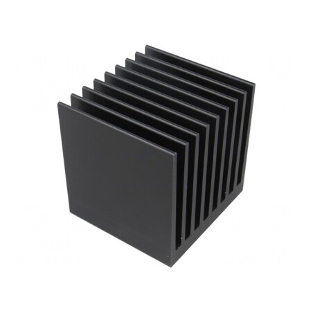 Radiator Extrudat Negru cu Aripioare 75x80x80mm | Electronic-mag.ro | Componente Electronice