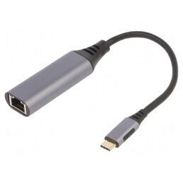 Adaptor USB-C la RJ45 1Gbps Negru 0.15m | Electronic-mag.ro | Componente Electronice