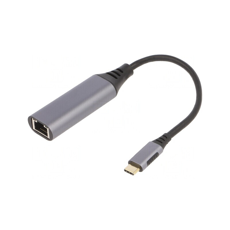 Adaptor USB-C la RJ45 1Gbps Negru 0.15m | Electronic-mag.ro | Componente Electronice