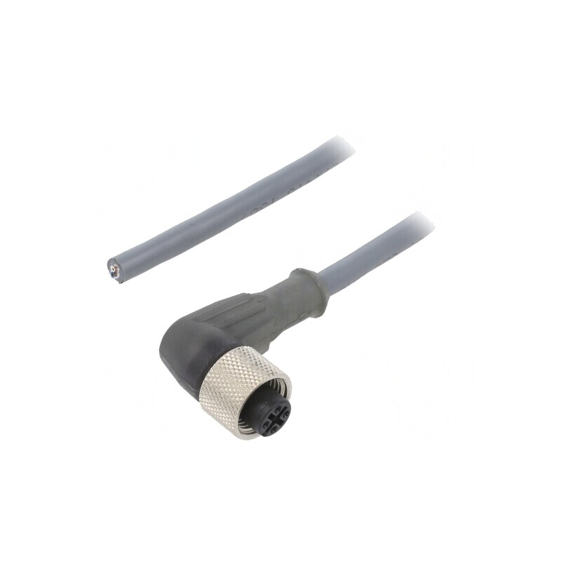 Cablu de conectare M12 unghi 5m 250VAC 2,2A | Electronic-mag.ro | Componente Electronice