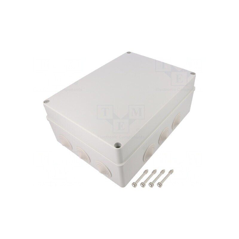 Cutie de conexiuni IP65 gri 220x300x120mm S-BOX 606 | Electronic-mag.ro | Componente Electronice
