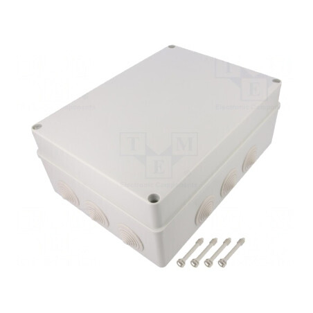 Cutie de conexiuni IP65 gri 220x300x120mm S-BOX 606 | Electronic-mag.ro | Componente Electronice