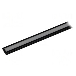Profil Aluminiu Negru pentru Module LED 2m Încastrat | Electronic-mag.ro | Componente Electronice