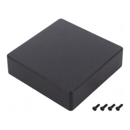 Carcasă universală aluminiu 120x120x34mm negru | Electronic-mag.ro | Componente Electronice
