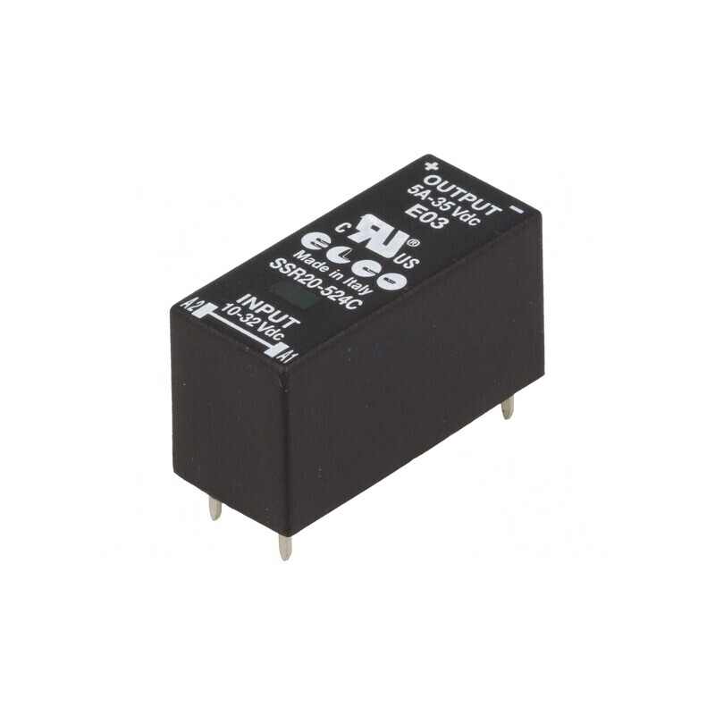 Releu Semiconductor SPST-NO 10-32VDC 5A 0-35VDC SSR20-524C | Electronic-mag.ro | Componente Electronice