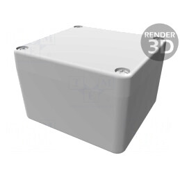 Carcasă Universală Aluminiu IP68 75x80x52mm Negru | Electronic-mag.ro | Componente Electronice