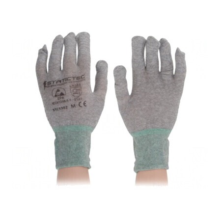 Mănuşi de protecţie ESD gri L set 10 bucăți | Electronic-mag.ro | Componente Electronice