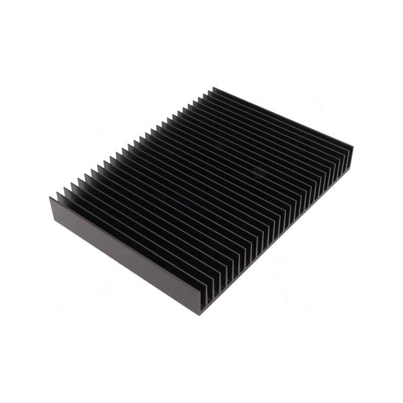 Radiator cu aripioare negru 150x200x25mm | Electronic-mag.ro | Componente Electronice
