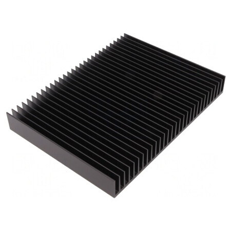 Radiator cu aripioare negru 150x200x25mm | Electronic-mag.ro | Componente Electronice