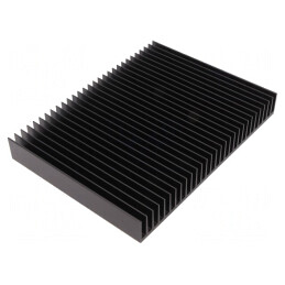 Radiator cu aripioare negru 150x200x25mm | Electronic-mag.ro | Componente Electronice