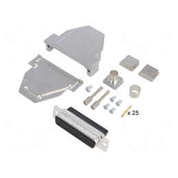 D-Sub 25-Pin Mufă Tată Crimpată pe Cablu Neagră | Electronic-mag.ro | Componente Electronice