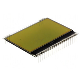 Display LCD Grafic 128x64 STN Galben-Verde 55x43mm | Electronic-mag.ro | Componente Electronice