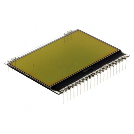 Display LCD Grafic 128x64 STN Galben-Verde 55x43mm | Electronic-mag.ro | Componente Electronice