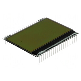 Afișaj LCD Grafic 128x64 Galben-Verde 55x43mm | Electronic-mag.ro | Componente Electronice