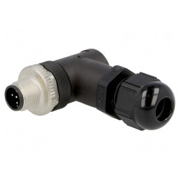 Mufă M12 5 pini tată IP67 pentru DeviceNet/CANopen pe cablu | Electronic-mag.ro | Componente Electronice