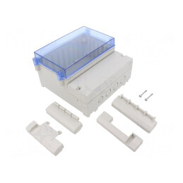 Carcasă montare pe perete ABS gri 166x161x93mm | Electronic-mag.ro | Componente Electronice