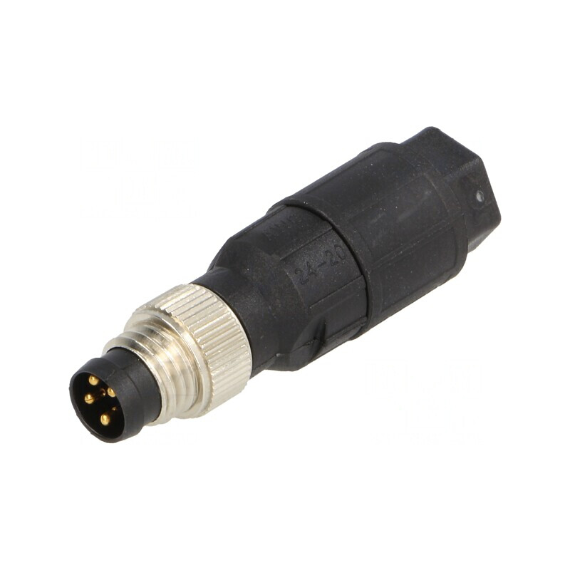 Conector M8 4 PIN Drept pe Cablu Filet Exterior 4A | Electronic-mag.ro | Componente Electronice