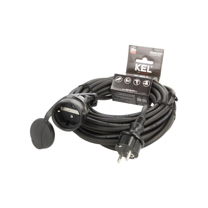 Prelungitor alimentare negru 10m 16A | Electronic-mag.ro | Componente Electronice