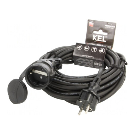 Prelungitor alimentare negru 10m 16A | Electronic-mag.ro | Componente Electronice