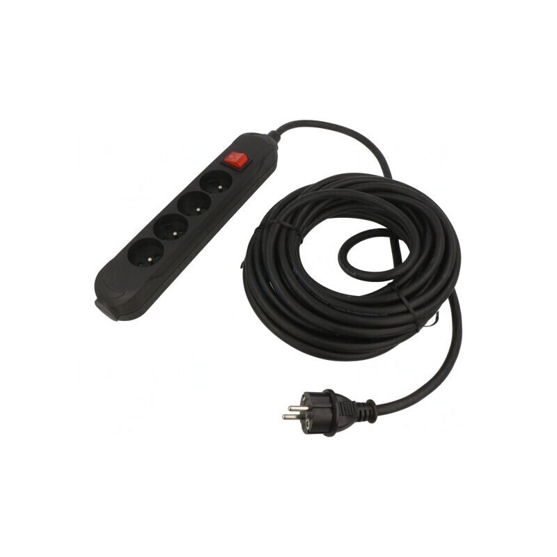 Prelungitor negru 5m, 4 prize, 16A | Electronic-mag.ro | Componente Electronice Prelungitor negru 5m, 4 prize, 16A | Electronic-mag.ro | Componente Electronice