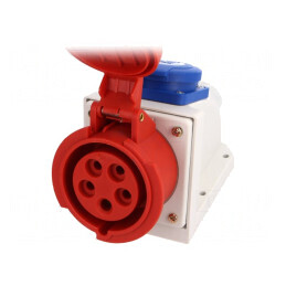 Conector alimentare trifazat 16A 400V IP44 | Electronic-mag.ro | Componente Electronice