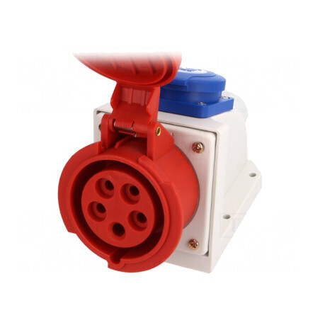 Conector alimentare trifazat 16A 400V IP44 | Electronic-mag.ro | Componente Electronice