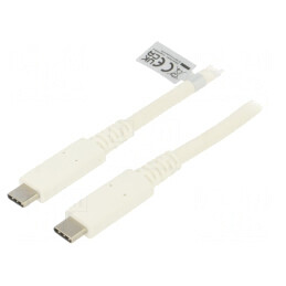 Cablu USB-C 4.0 Alb 0,8m 40Gbps | Electronic-mag.ro | Componente Electronice