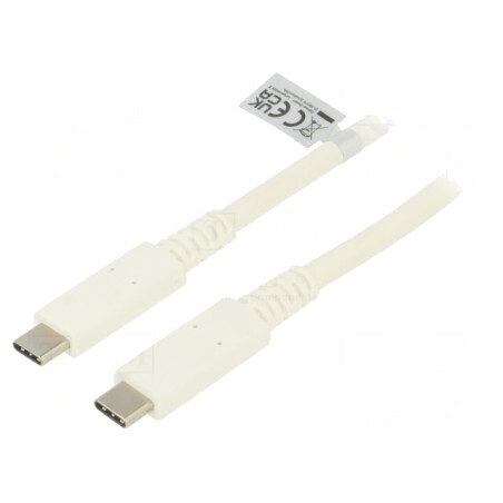 Cablu USB-C 4.0 Alb 0,8m 40Gbps | Electronic-mag.ro | Componente Electronice