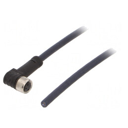 Cablu de conectare M8 3 pini unghi 3m 60VAC 4A IP69K