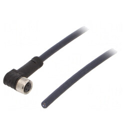 Cablu de conectare M8 3 pini unghi 3m 60VAC 4A IP69K | Electronic-mag.ro | Componente Electronice
