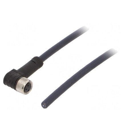Cablu de conectare M8 3 pini unghi 3m 60VAC 4A IP69K | Electronic-mag.ro | Componente Electronice