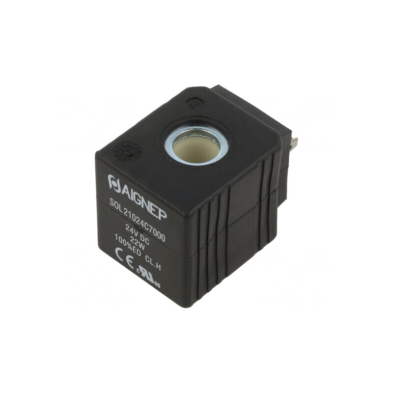Bobină Electrovalvă IP65 24VDC 22W 13mm | Electronic-mag.ro | Componente Electronice