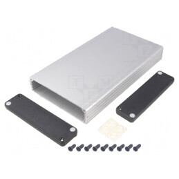 Carcasă aluminiu gri 125x220x30mm | Electronic-mag.ro | Componente Electronice