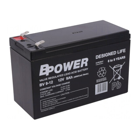 Baterie plumb-acid AGM 12V 9Ah întreținere zero | Electronic-mag.ro | Componente Electronice