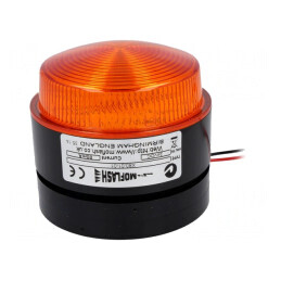 Semnalizator luminos portocaliu 24VDC IP67 | Electronic-mag.ro | Componente Electronice