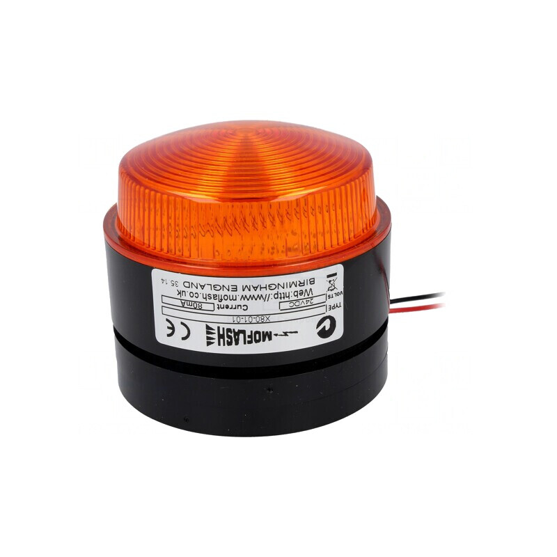 Semnalizator luminos portocaliu 24VDC IP67 | Electronic-mag.ro | Componente Electronice