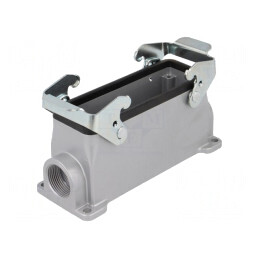 Carcasă pentru conectori HDC E24 aluminiu | Electronic-mag.ro | Componente Electronice