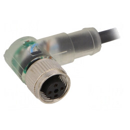 Cablu Conectare M12 Angulat 5m 24VAC 4A PUR | Electronic-mag.ro | Componente Electronice