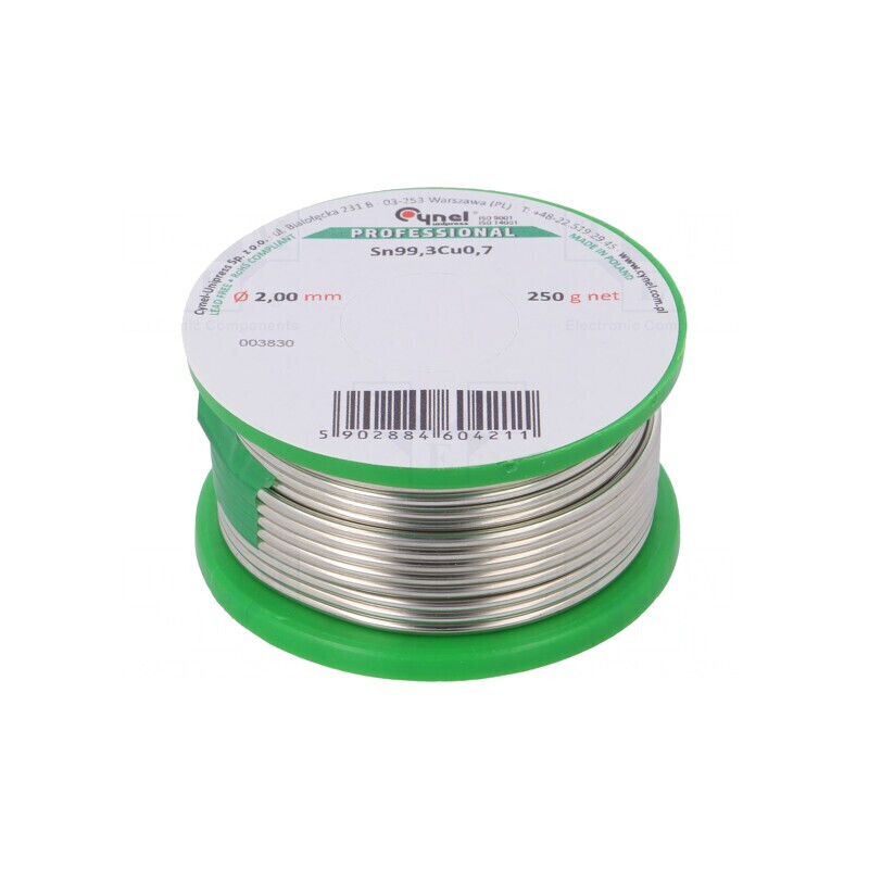 Sârmă de lipit fără plumb 2mm 250g | Electronic-mag.ro | Componente Electronice