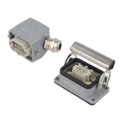 Set Conectori HDC Tată-Mamă cu Soclu și Mufă, 6 Pini | Electronic-mag.ro | Componente Electronice