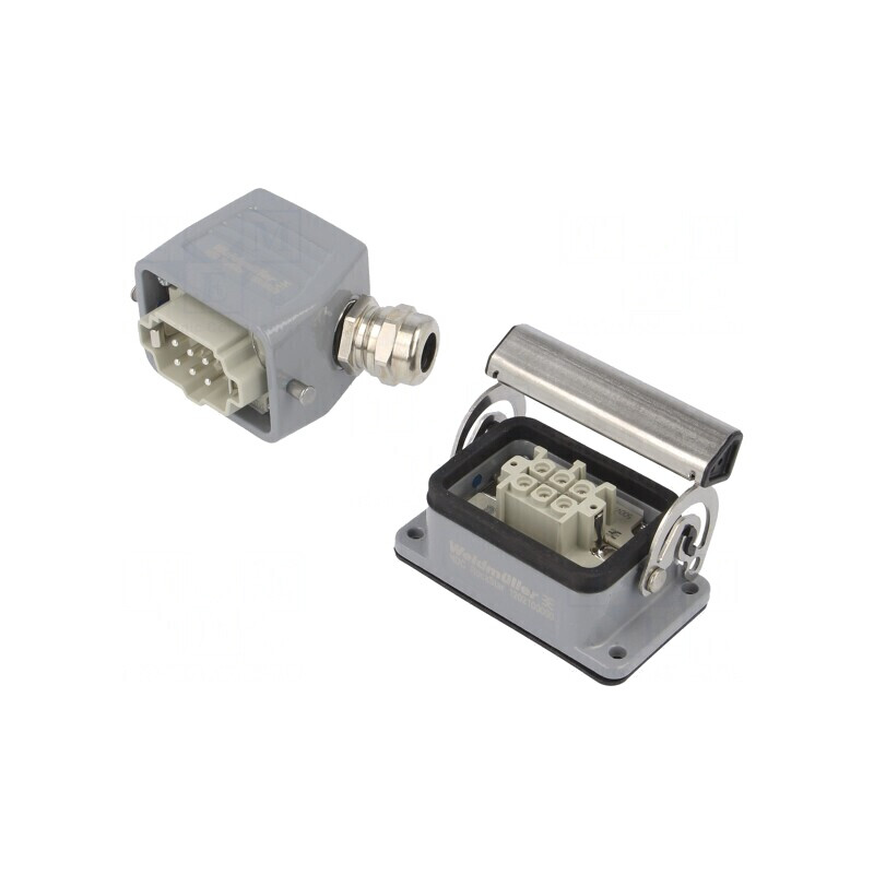 Set Conectori HDC Tată-Mamă cu Soclu și Mufă, 6 Pini | Electronic-mag.ro | Componente Electronice