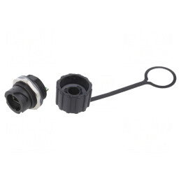 Soclu RJ45 Cat 5e Ecranat IP67 cu Capac de Protecție | Electronic-mag.ro | Componente Electronice