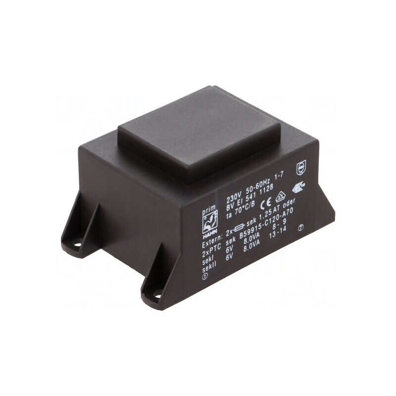 Transformator încapsulat 16VA 230V 6V PCB | Electronic-mag.ro | Componente Electronice