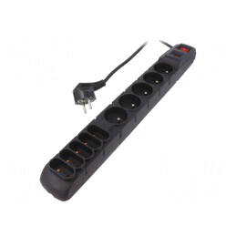 Prelungitor 10 Prize cu Protecție la Supratensiune 5M Negru | Electronic-mag.ro | Componente Electronice