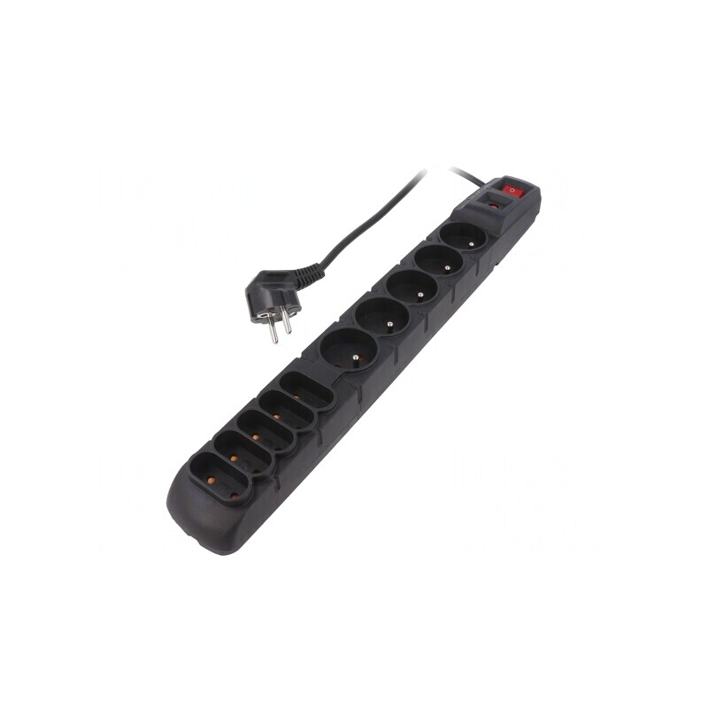 Prelungitor 10 Prize cu Protecție la Supratensiune 5M Negru | Electronic-mag.ro | Componente Electronice