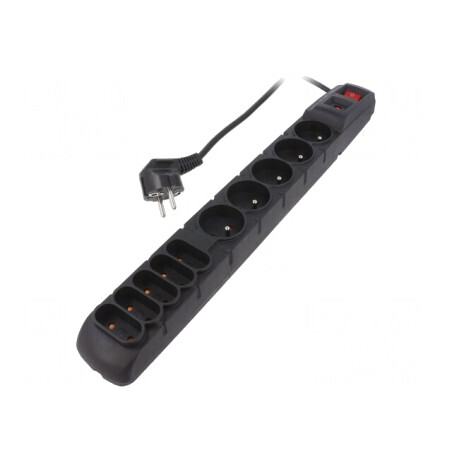 Prelungitor 10 Prize cu Protecție la Supratensiune 5M Negru | Electronic-mag.ro | Componente Electronice