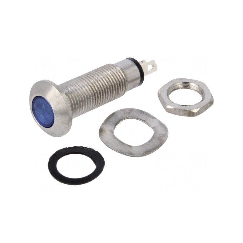 Lampă LED albastră 12-28V Ø8,1mm | Electronic-mag.ro | Componente Electronice