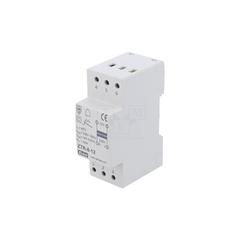 Transformator 8VA 230VAC 12V cu cleme șurub | Electronic-mag.ro | Componente Electronice